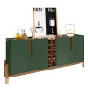 Buffet Balcão Sala de Jantar 4 Portas Adega Lizz 1.9 Casa D Verde/Cedro