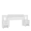 Cabeceira Com LED Casal / Queen Bahamas Mirarack Branco