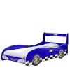 Cama de Solteiro Carro Rally Para Colchão de 88cm Gelius Azul