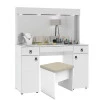 Penteadeira Camarim Lady com Banqueta Mirarack Branco