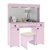 Penteadeira Camarim Lady com Banqueta Mirarack Rosa