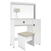 Penteadeira Camarim Lola com Banqueta Mirarack Branco