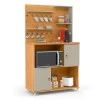 Cantinho do Café Balcão Para Micro-Ondas  90cm Aconchego Patrimar Cinamomo/Off White