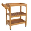 Carrinho Bebidas Cafe Churrasco de Madeira Wood EAX Natural