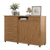 Cômoda Grande Organizadora 176cm Max New Lukaliam Amêndoa