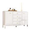Cômoda Grande 4 Gavetas 2 Portas e Cabideiro Prisma Lukaliam Branco