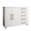 Cômoda Sapateira 2 Portas 5 Gavetas Suíca Gelius Branco
