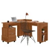 Mesa em L Para Escritório Quarto Computador 138x144cm Alessa Lukaliam Jequitiba
