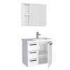 Conjunto Para Banheiro Aço Gabinete com Espelho Ameixa 60 Cozimax Branco