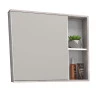 Espelho Para Banheiro Madeira Com Porta Caeté 60 Cozimax Branco/Calcare