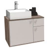Gabinete de Banheiro Caeté 60 com Cuba Cubo Cozimax Nude/Tamarindo