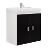 Gabinete Para Banheiro Madeira Ficus 50 Cozimax Branco/Preto