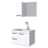 Conjunto Para Banheiro Aço Gabinete e Espelho Romã 60 Cozimax Branco