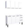 Cozinha Completa Gabinete Para Pia 150cm e Armário Aéreo Júpiter Cozimax Branco