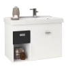 Gabinete Para Banheiro Madeira Camélia 60 Cozimax Branco/Preto