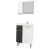 Conjunto Para Banheiro Aço Cereja 60 Cozimax Branco/Preto