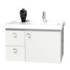 Gabinete Para Banheiro Madeira Moara 60 Com Lavatório Cozimax Branco