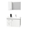 Conjunto Para Banheiro Madeira Gabinete e Espelho Moara 60 Cozimax Branco