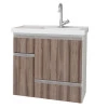 Gabinete Para Banheiro Ibaté 60 Suspenso Cozimax Branco/Tamarindo