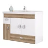 Gabinete Para Banheiro Madeira Orquídea 80 Cozimax Branco/Tamarindo