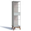 Cristaleira Moderna 1 Gaveta 48x183 Nuance com LED Imcal Branco
