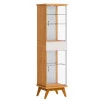 Cristaleira Moderna 1 Gaveta 48x183 Nuance com LED Imcal Nature/Off White