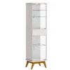 Cristaleira Moderna 1 Gaveta 48x183 Nuance com LED Imcal Off White