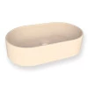 Cuba Para Banheiro Oval 43x25 Mármore Sintético Nimbus Cozimax Areia