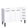 Gabinete de Aço Para Pia 140cm 3 Portas Juno/Apolo 4 Gavetas Cozimax Branco