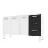 Gabinete de Pia 160 Apolo Flat 3G Cozimax Branco/Preto