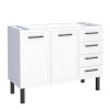 Gabinete de Aço Para Pia 120cm 2 Portas Juno/Apolo 4 Gavetas Cozimax Branco