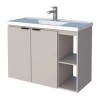 Gabinete Para Banheiro Madeira Aster 80 Com Lavatório Cozimax Nude