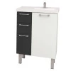 Gabinete Para Banheiro Aço Cereja 60 Cozimax Branco/Preto