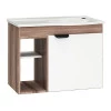 Gabinete Para Banheiro Com Pia Dália Cozimax Tamarindo/Branco