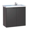 Gabinete Para Banheiro Madeira Aster 60 Com Lavatório Cozimax Preto