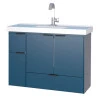 Gabinete Para Banheiro Madeira Orquídea 80 Com Lavatório Cozimax Azul