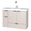 Gabinete Para Banheiro Madeira Orquídea 80 Com Lavatório Cozimax Nude