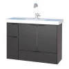 Gabinete Para Banheiro Madeira Orquídea 80 Com Lavatório Cozimax Preto