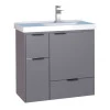 Gabinete Para Banheiro Madeira Orquídea 60 Com Lavatório Cozimax Cinza