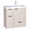 Gabinete Para Banheiro Madeira Orquídea 60 Com Lavatório Cozimax Nude