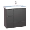 Gabinete Para Banheiro Madeira Orquídea 60 Com Lavatório Cozimax Preto
