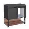 Gabinete Para Banheiro Madeira Sálvia 60 Sem Cuba Cozimax Preto/Tamarindo