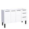 Gabinete de Aço Para Pia 140cm 3 Portas 3 Gavetas Júpiter Cozimax Branco