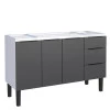 Gabinete de Aço Para Pia 140cm 3 Portas 3 Gavetas Júpiter Cozimax Preto