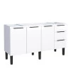 Gabinete de Aço Para Pia 160cm 3 Portas 3 Gavetas Júpiter Cozimax Branco