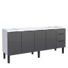 Gabinete de Aço Para Pia 200cm 4 Portas 3 Gavetas Júpiter Cozimax Preto