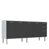 Gabinete de Pia 180 Eros Flat 3G Cozimax Preto
