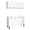 Cozinha Completa Gabinete Para Pia 150 e Armário Aéreo Juno/Apolo 4 Gavetas Cozimax Branco