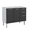 Gabinete de Pia 120 Eros Flat 3G Cozimax Preto