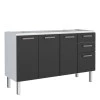 Gabinete de Pia 140 Eros Flat 3G Cozimax Preto
